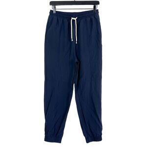 Zara Womens Size M High Rise Ankle Jogger Pants Pull-On Navy Blue